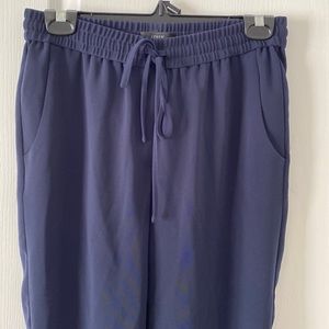 Perfect condition JCrew navy joggers in dressy/silky material size 2
